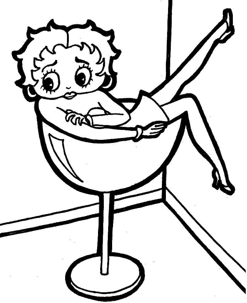 Free printable Betty Boop coloring page #203090 from Cartoon Characters collection