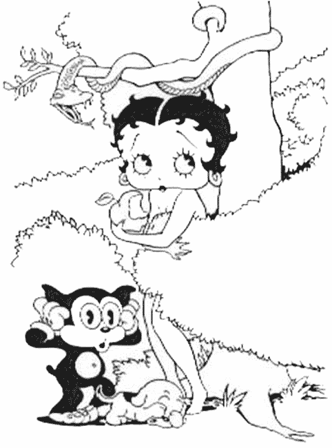 Free printable Betty Boop coloring page #26041 from Cartoon Characters collection