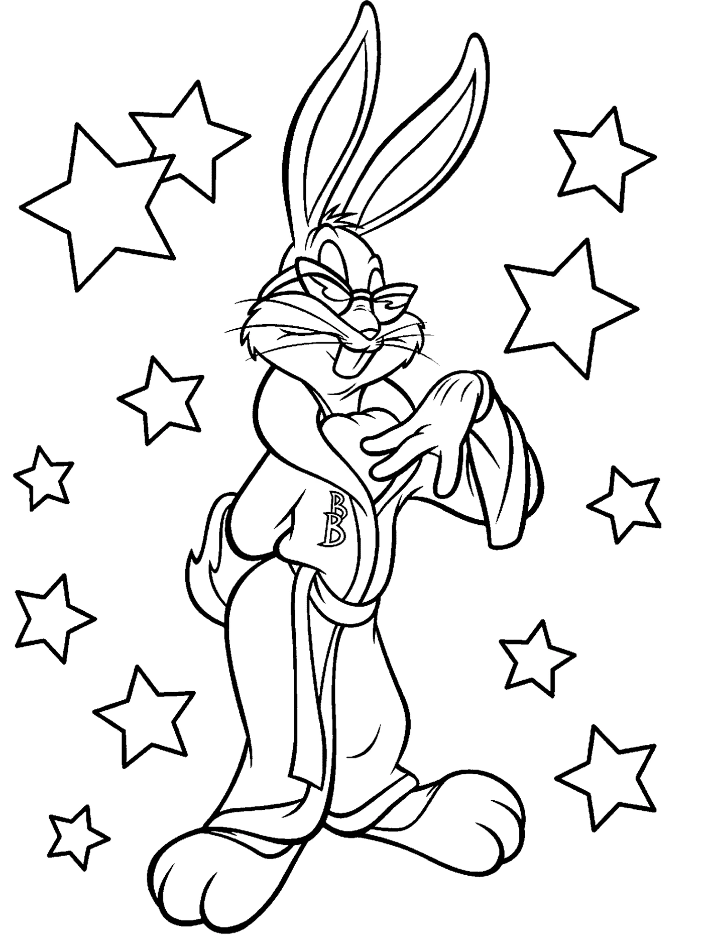 Coloring page: Bugs Bunny (Cartoon Characters) #26310 - Free Printable Coloring Pages