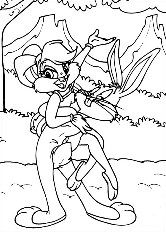 Coloring page: Bugs Bunny (Cartoon Characters) #26371 - Free Printable Coloring Pages