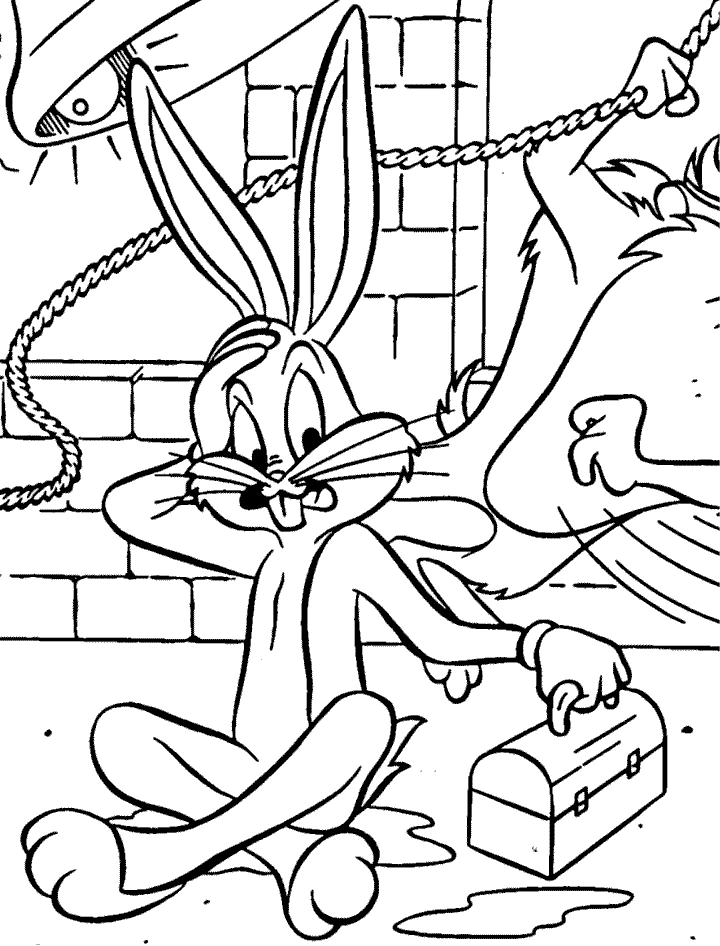 Coloring page: Bugs Bunny (Cartoon Characters) #26419 - Free Printable Coloring Pages