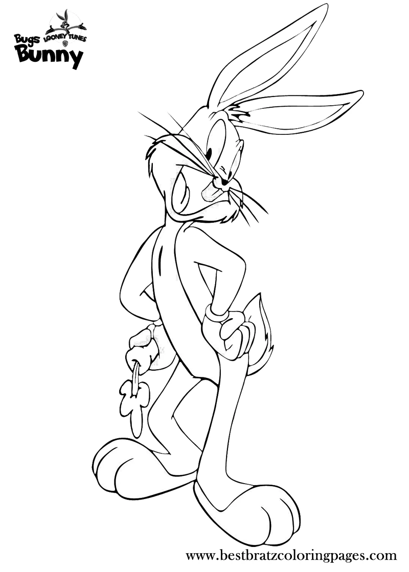 Coloring page: Bugs Bunny (Cartoon Characters) #26482 - Free Printable Coloring Pages