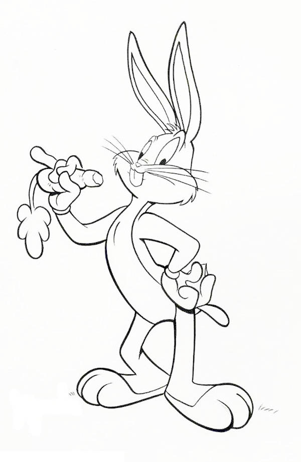 Coloring page: Bugs Bunny (Cartoon Characters) #26483 - Free Printable Coloring Pages