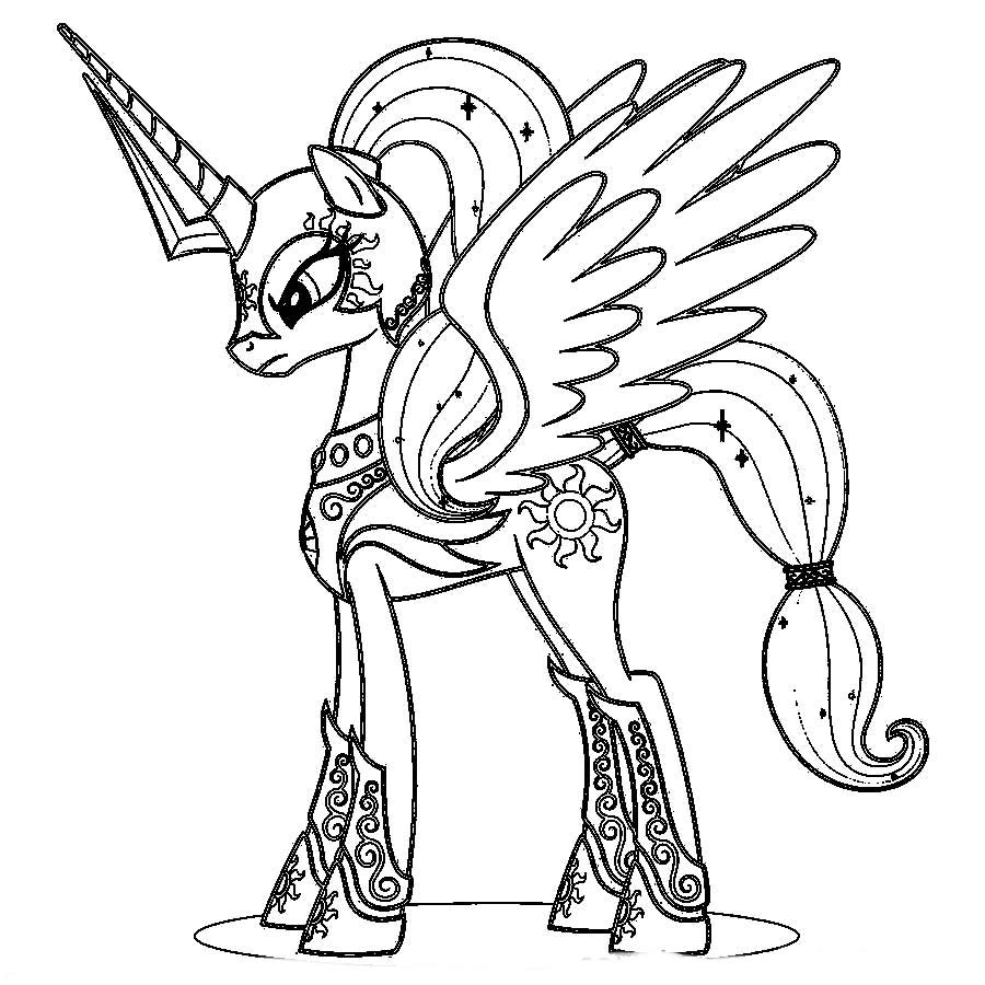 Free printable Celestia coloring page #169954 from Cartoon Characters collection