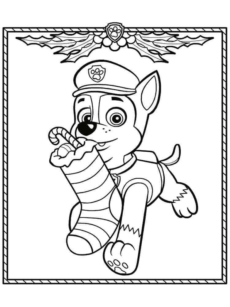 Coloring page: Chase PAW Patrol (Cartoon Characters) #181659 - Free Printable Coloring Pages