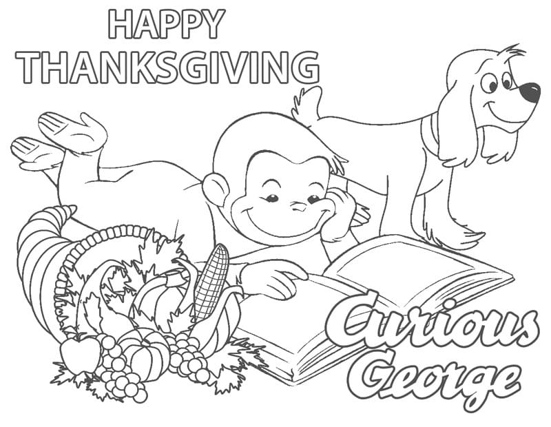 Free printable Curious George coloring page #211197 from Cartoon Characters collection