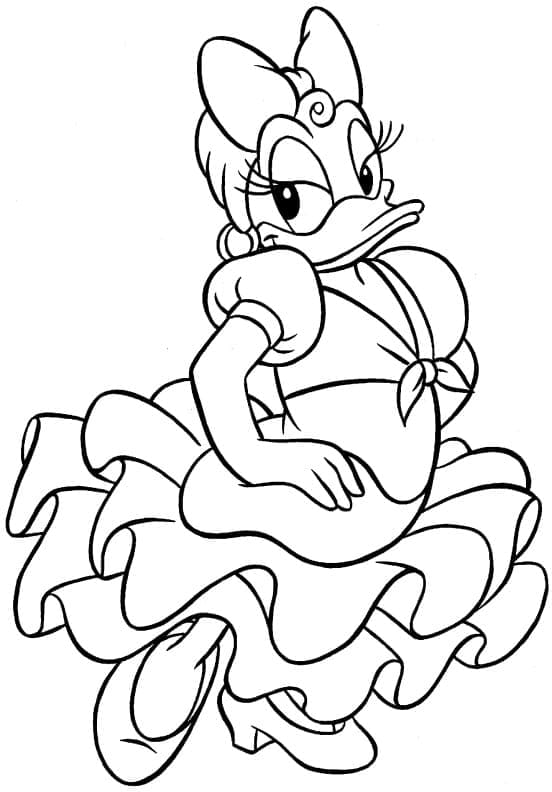 Free printable Daisy Duck coloring page #186327 from Cartoon Characters collection Free printable Daisy Duck coloring page #186327 from Cartoon Characters collection