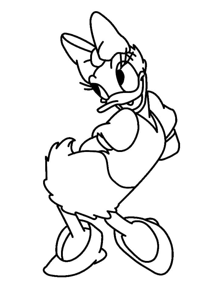 Free printable Daisy Duck coloring page #186339 from Cartoon Characters collection Free printable Daisy Duck coloring page #186339 from Cartoon Characters collection
