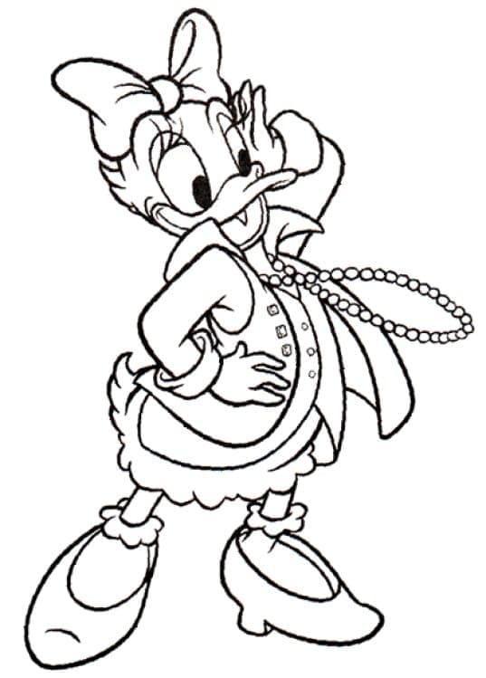 Free printable Daisy Duck coloring page #186358 from Cartoon Characters collection