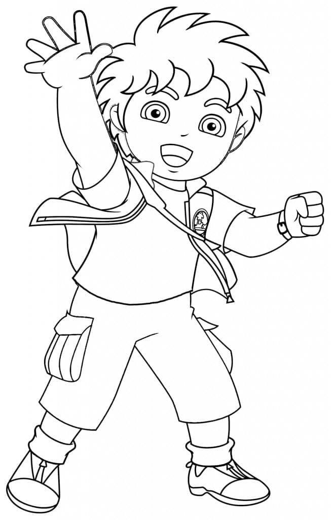Free printable Diego coloring page #197987 from Cartoon Characters collection Free printable Diego coloring page #197987 from Cartoon Characters collection