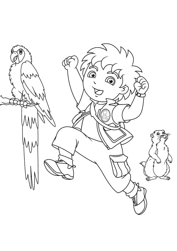 Free printable Diego coloring page #197988 from Cartoon Characters collection