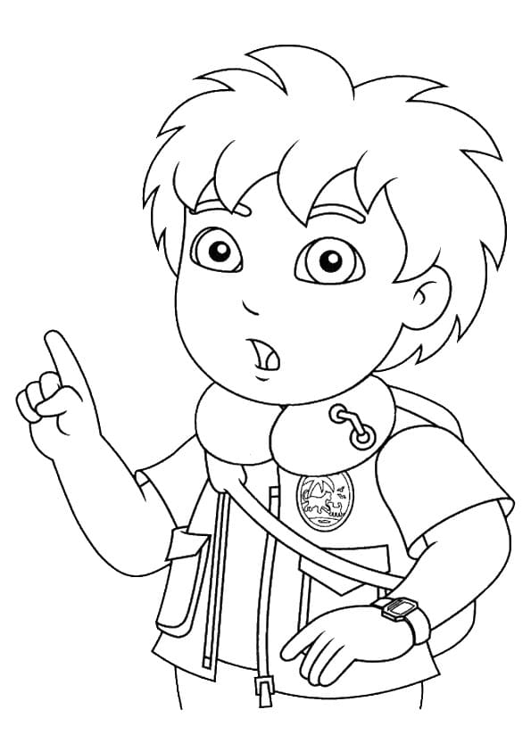 Free printable Diego coloring page #197990 from Cartoon Characters collection