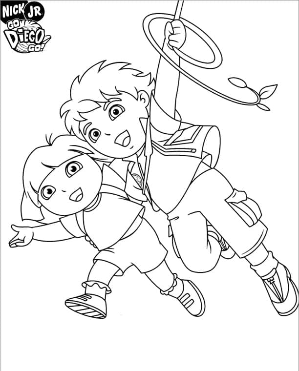 Free printable Diego coloring page #198011 from Cartoon Characters collection