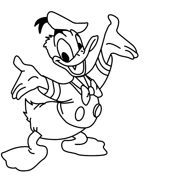 Free printable Donald Duck coloring page #30143 from Cartoon Characters collection Free printable Donald Duck coloring page #30143 from Cartoon Characters collection