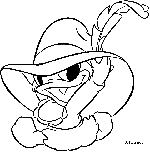 Coloring page: Donald Duck (Cartoon Characters) #30299 - Free Printable Coloring Pages