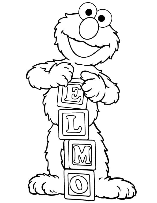 Free printable Elmo coloring page #203512 from Cartoon Characters collection