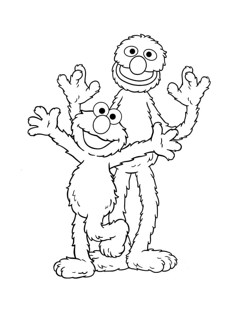 Free printable Elmo coloring page #203518 from Cartoon Characters collection