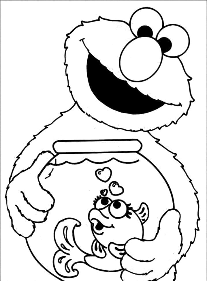 Free printable Elmo coloring page #203533 from Cartoon Characters collection