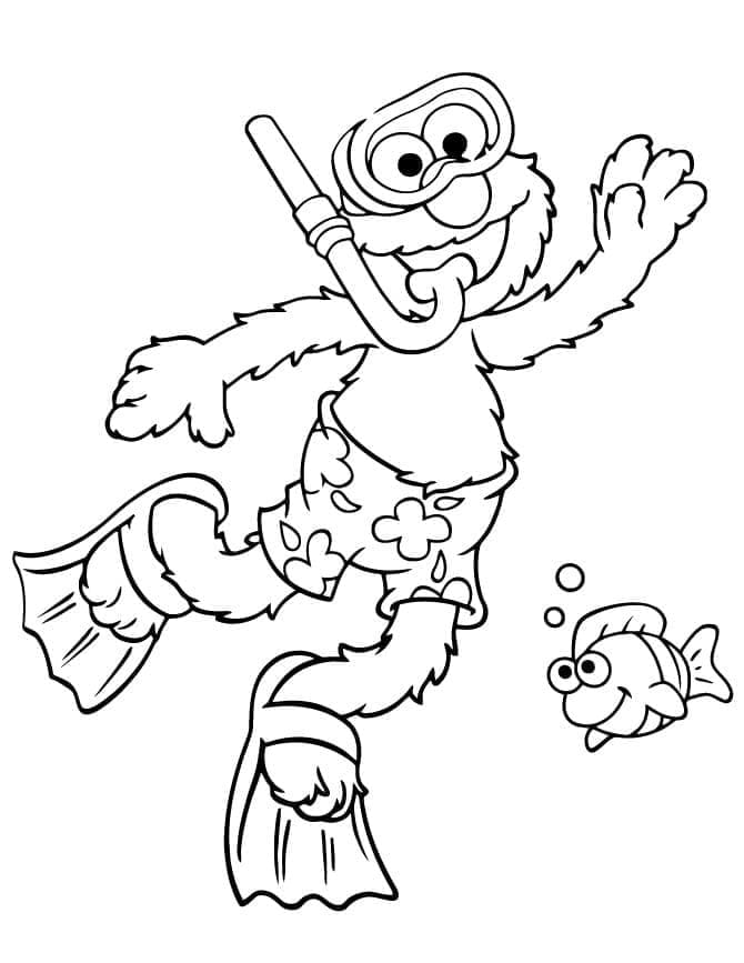 Free printable Elmo coloring page #203553 from Cartoon Characters collection
