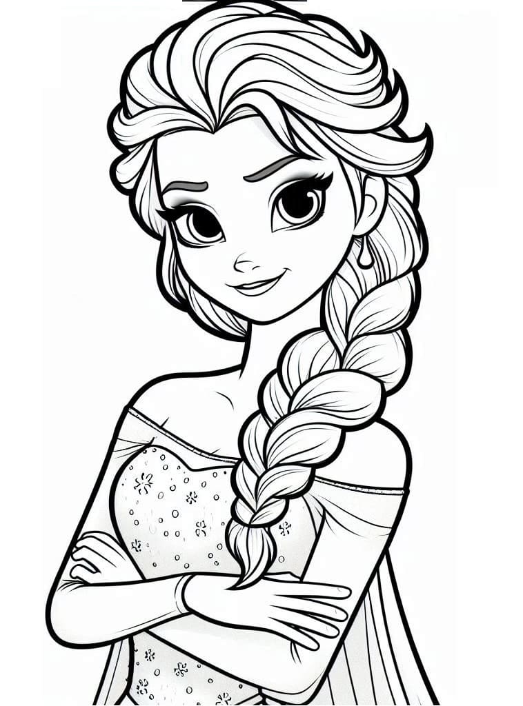 Free printable Elsa coloring page #220096 from Cartoon Characters collection Free printable Elsa coloring page #220096 from Cartoon Characters collection