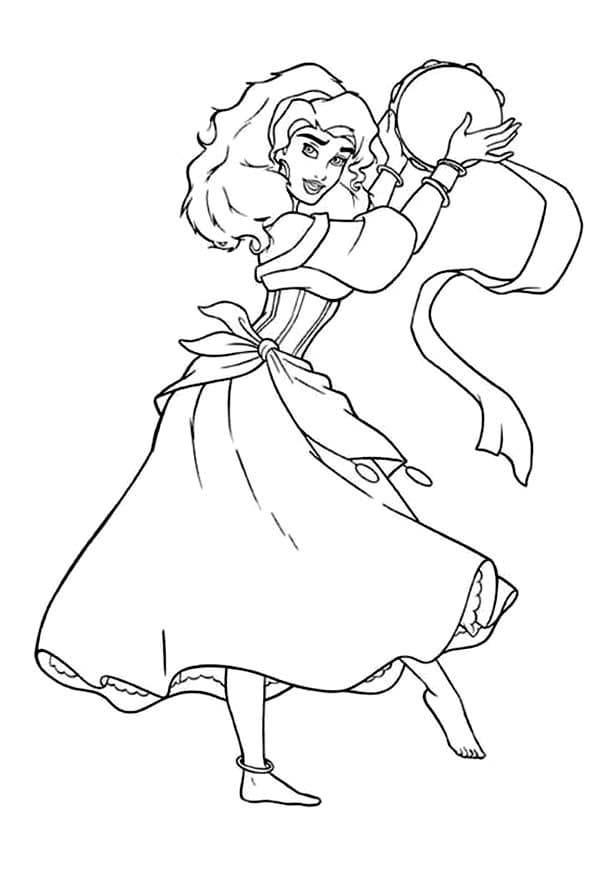 Free printable Esmeralda coloring page #182310 from Cartoon Characters collection