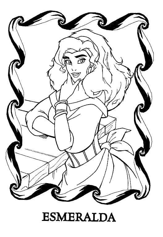 Free printable Esmeralda coloring page #182312 from Cartoon Characters collection