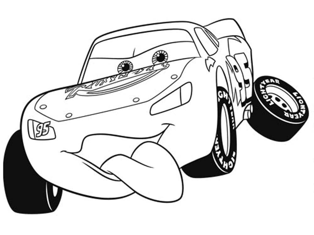 Free printable Flash McQueen coloring page #183654 from Cartoon Characters collection
