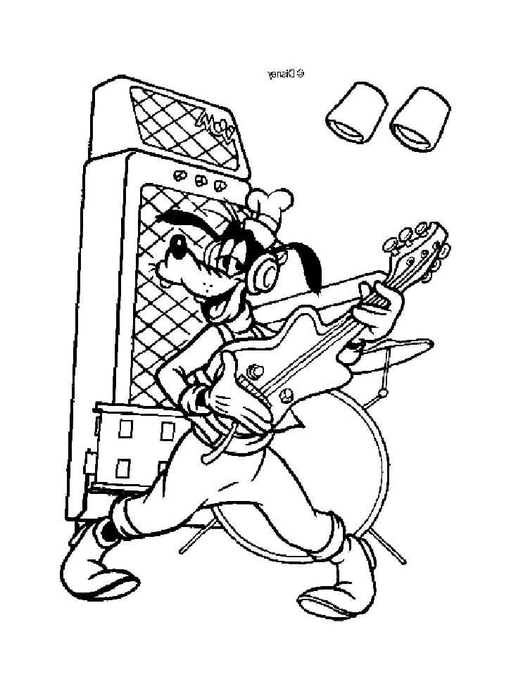 Free printable Goofy coloring page #196251 from Cartoon Characters collection