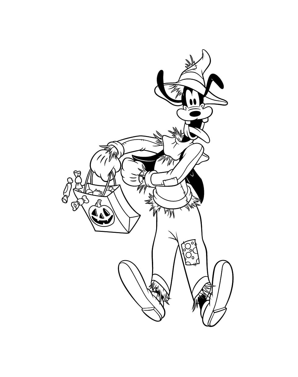 Free printable Goofy coloring page #196252 from Cartoon Characters collection
