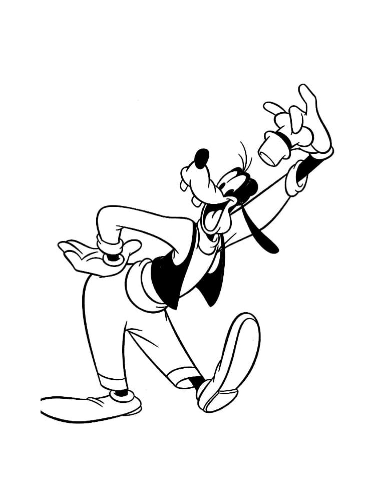 Free printable Goofy coloring page #196253 from Cartoon Characters collection