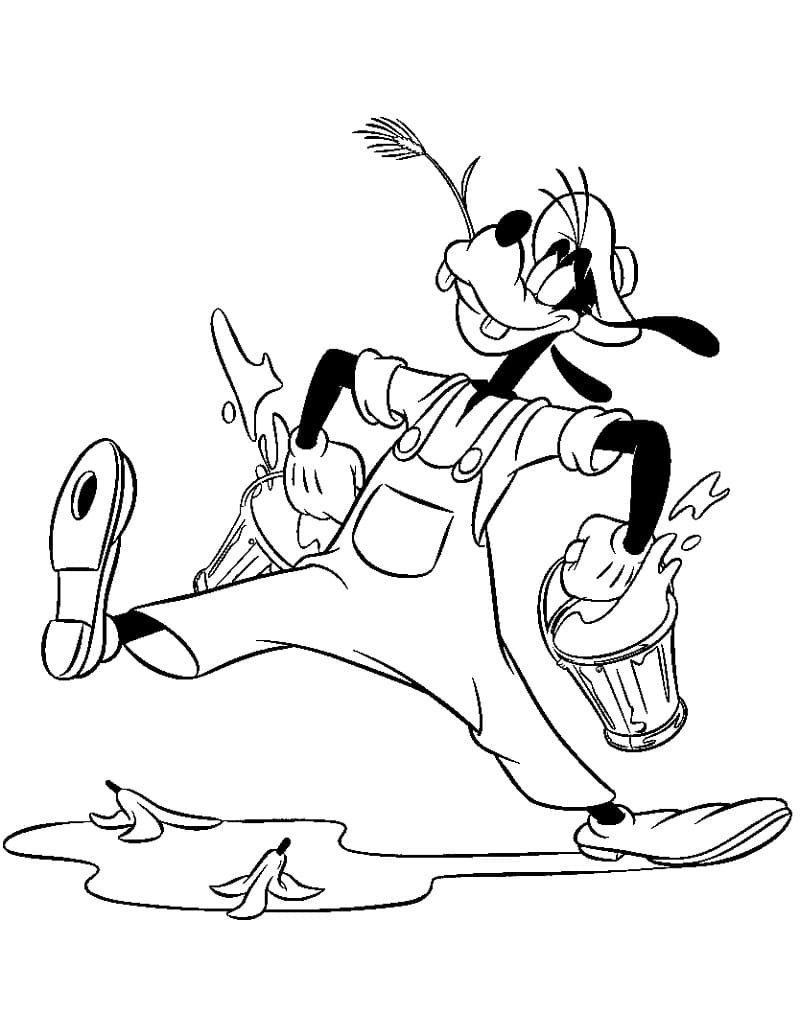 Coloring page: Goofy (Cartoon Characters) #196269 - Free Printable Coloring Pages