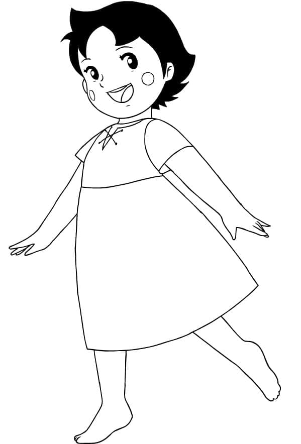Free printable Heidi coloring page #186784 from Cartoon Characters collection Free printable Heidi coloring page #186784 from Cartoon Characters collection