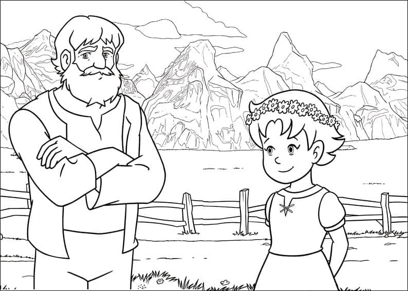 Free printable Heidi coloring page #186788 from Cartoon Characters collection