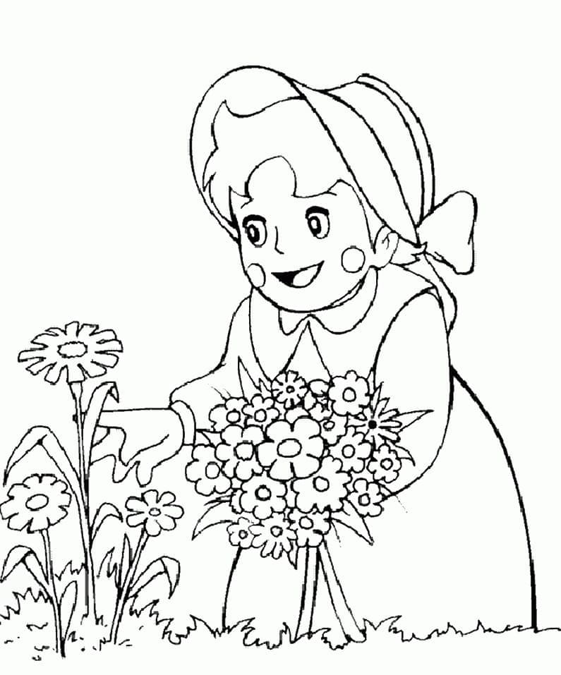 Free printable Heidi coloring page #186791 from Cartoon Characters collection