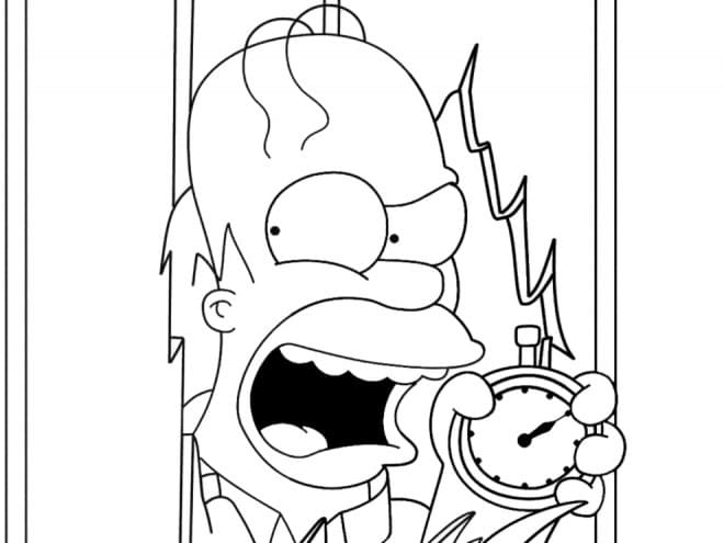 Free printable Homer Simpson coloring page #188197 from Cartoon Characters collection