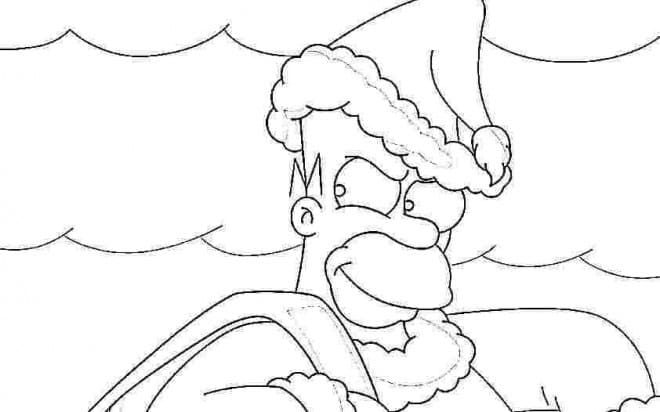 Free printable Homer Simpson coloring page #188199 from Cartoon Characters collection