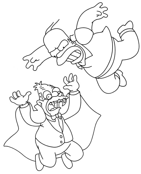 Free printable Homer Simpson coloring page #188214 from Cartoon Characters collection