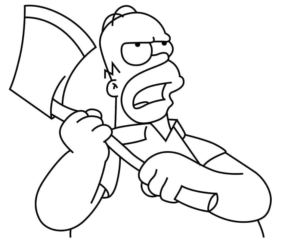 Free printable Homer Simpson coloring page #188219 from Cartoon Characters collection Free printable Homer Simpson coloring page #188219 from Cartoon Characters collection