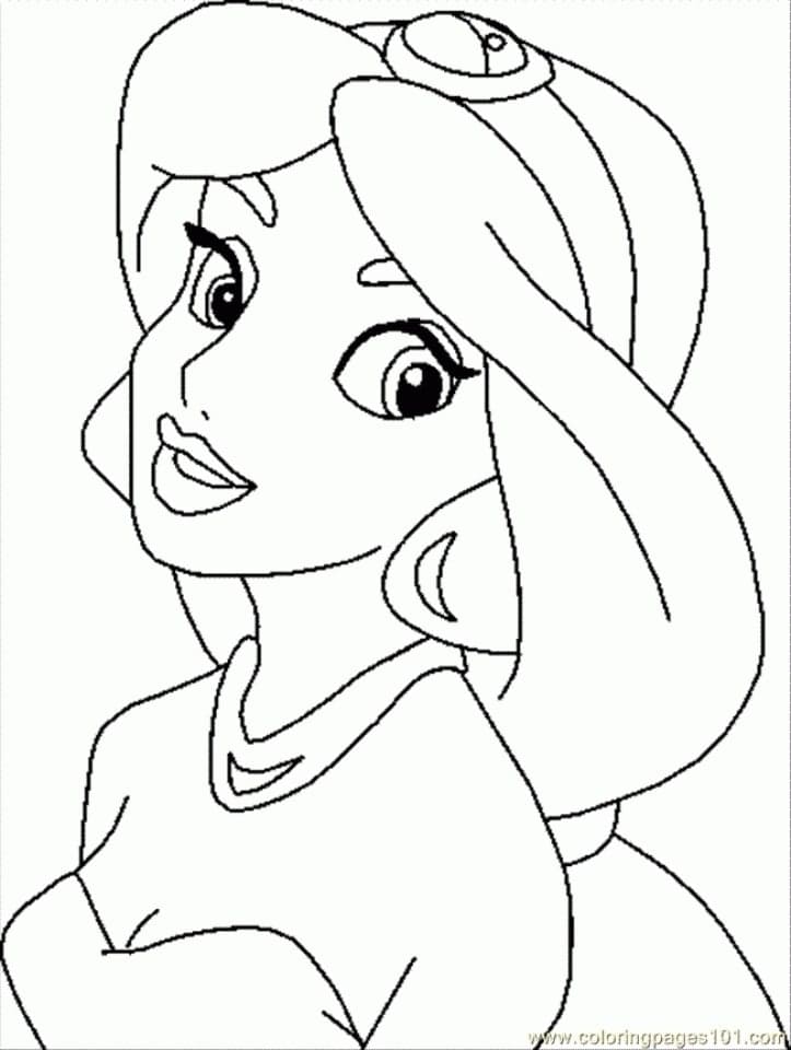 Free printable Jasmine coloring page #178632 from Cartoon Characters collection