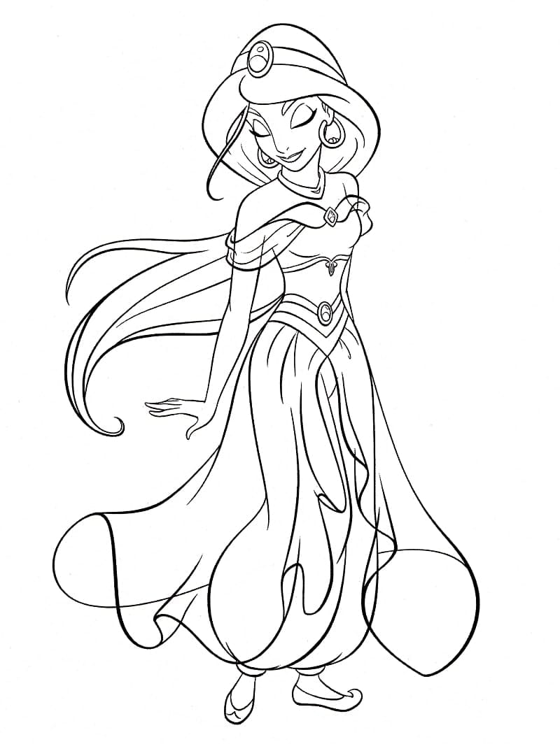 Free printable Jasmine coloring page #178634 from Cartoon Characters collection