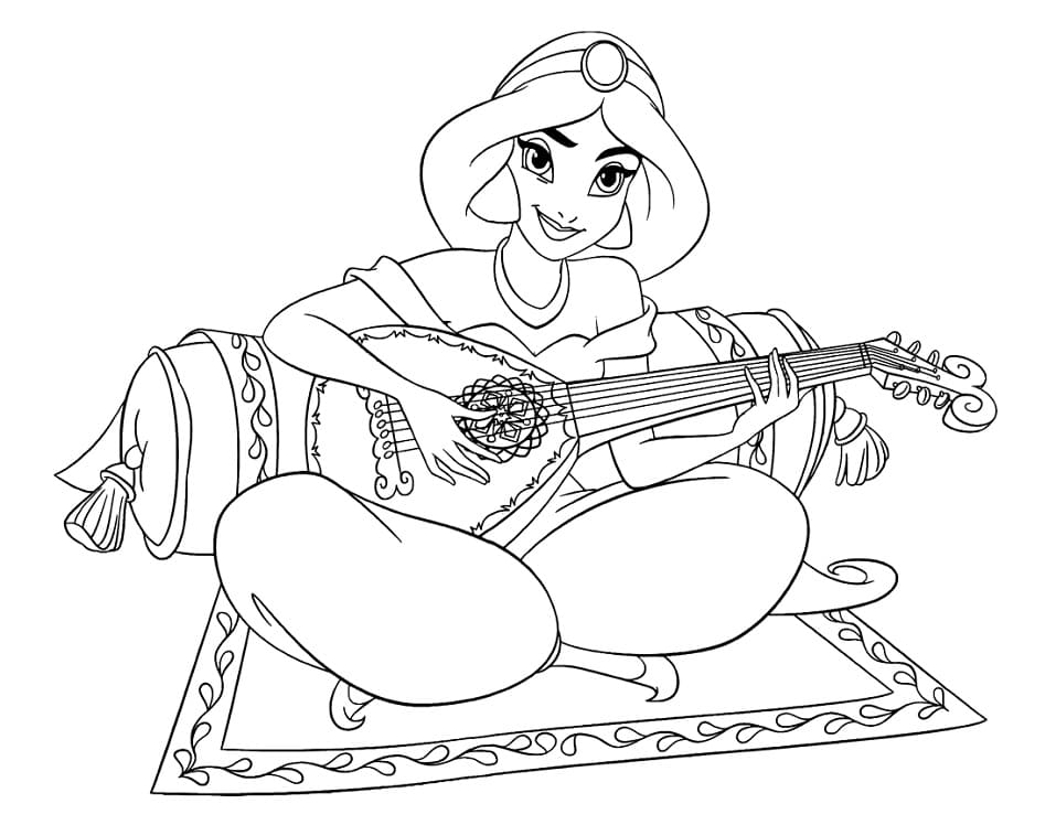 Free printable Jasmine coloring page #178640 from Cartoon Characters collection