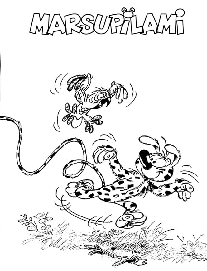 Free printable Marsupilami coloring page #182706 from Cartoon Characters collection Free printable Marsupilami coloring page #182706 from Cartoon Characters collection
