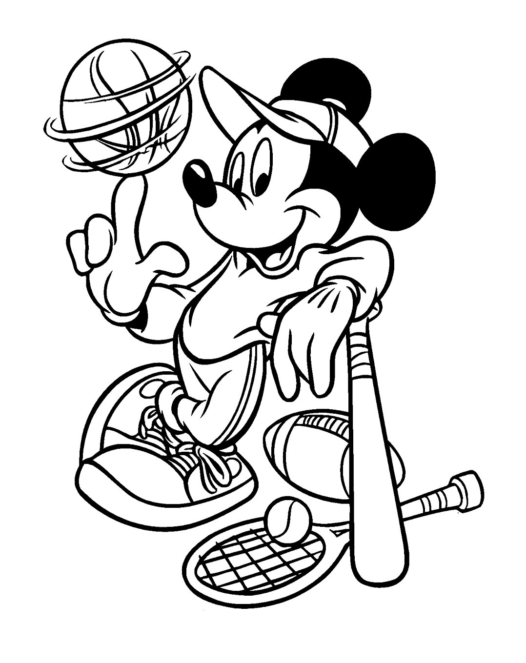 Free printable Mickey Mouse coloring page #170117 from Cartoon Characters collection