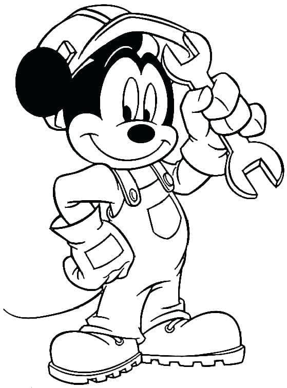Free printable Mickey Mouse coloring page #215055 from Cartoon Characters collection