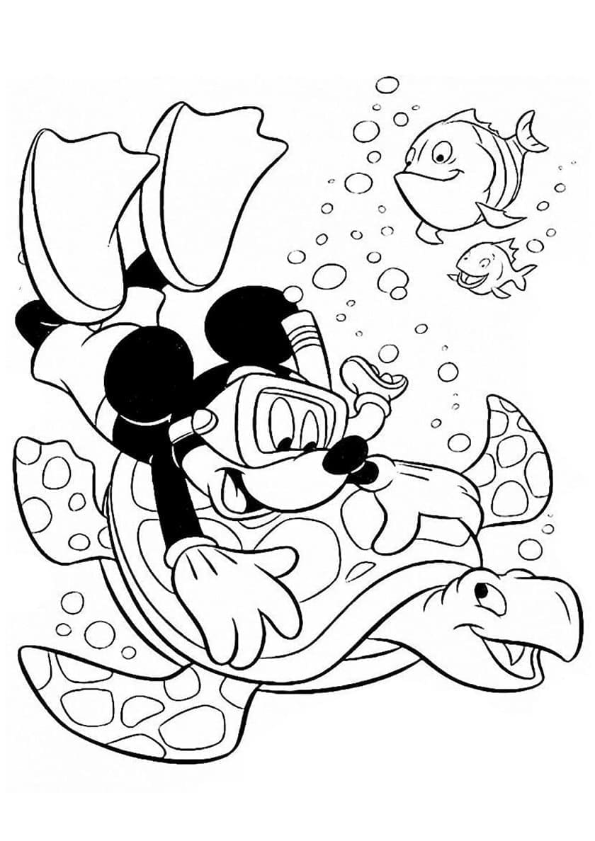 Free printable Mickey Mouse coloring page #215056 from Cartoon Characters collection