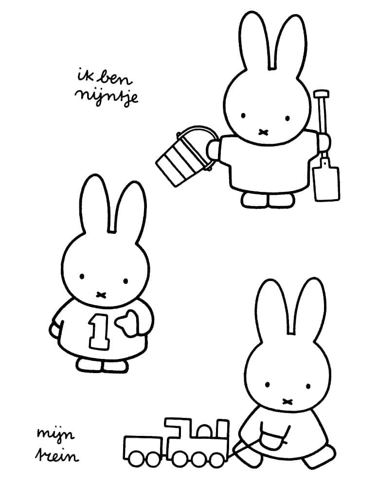 Free printable Miffy coloring page #202765 from Cartoon Characters collection