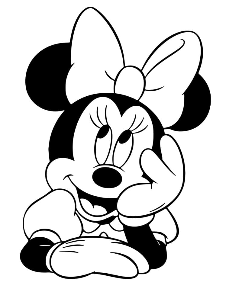Free printable Minnie coloring page #179508 from Cartoon Characters collection