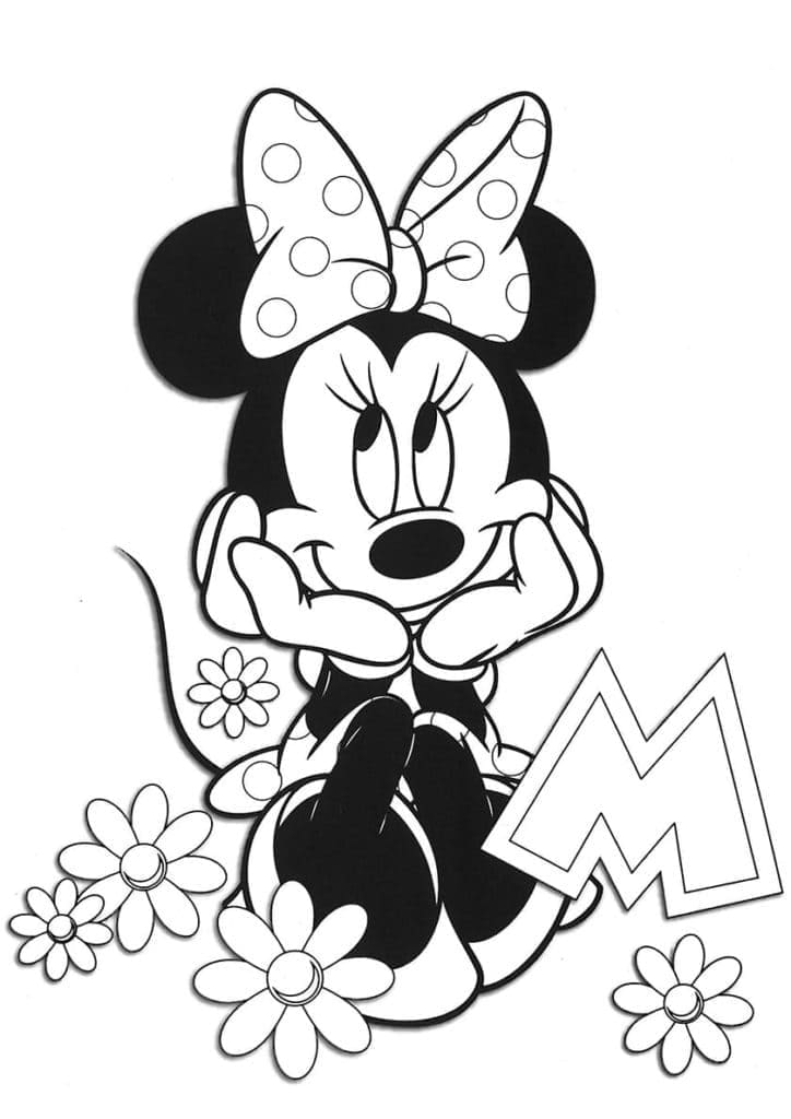 Free printable Minnie coloring page #214948 from Cartoon Characters collection Free printable Minnie coloring page #214948 from Cartoon Characters collection