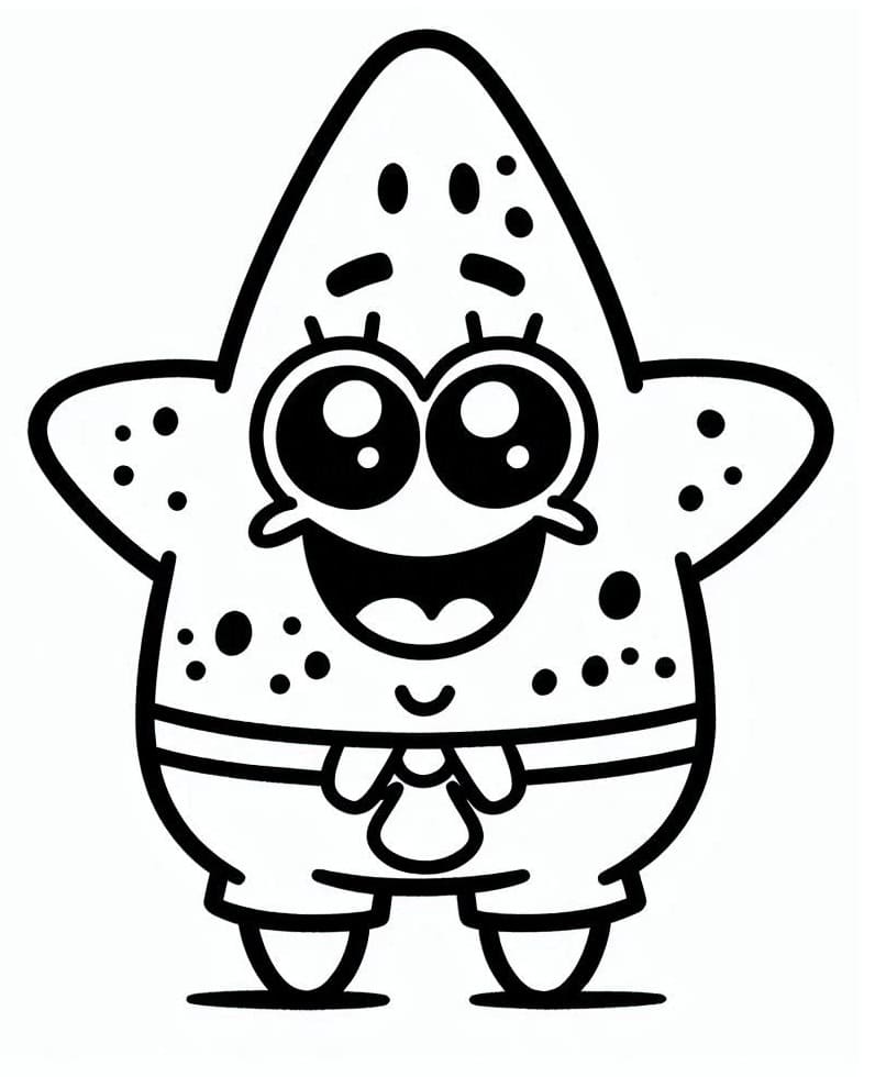 Free printable Patrick Star coloring page #220622 from Cartoon Characters collection