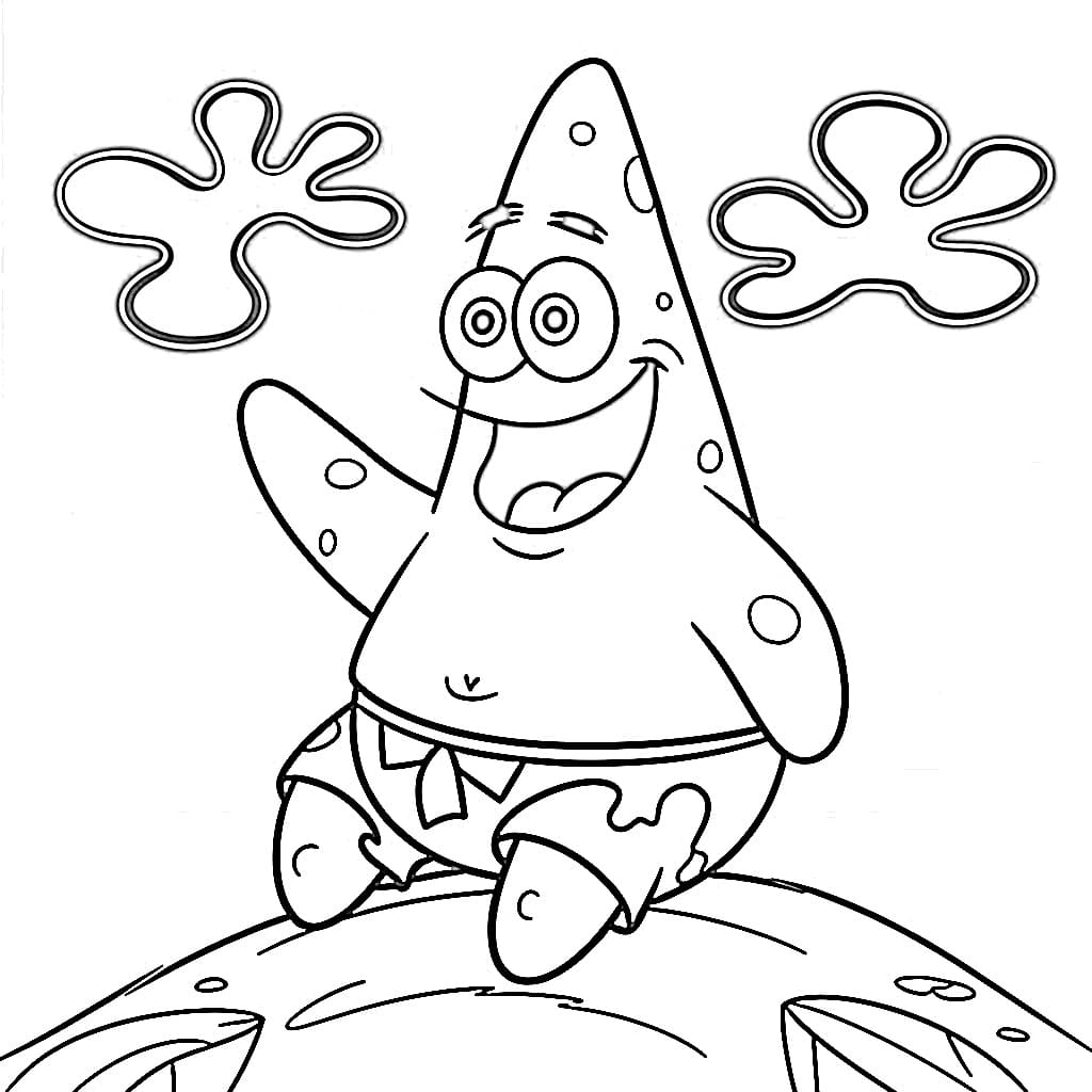 Free printable Patrick Star coloring page #220624 from Cartoon Characters collection